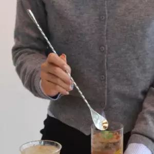 30cm 식검완 스텐 롱스푼 패들 롱 티스푼 긴 머들러 티스푼 하이볼 칵테일