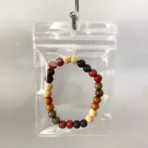 2size 타공 PVC 지퍼백 액세사리 소품 포장 펀칭 슬라이드 봉투 파우치 봉지 포카 보관 미니