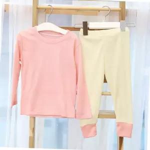 배색 주니어 상하복 긴팔 아동 실내복 바지 봄가을