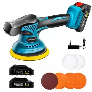 국내발송 VoltMate독일 21V 다기능무선 차량용 광택기 세트 자동차가죽바닥의 왁싱 폴리싱 미러 환원 배터