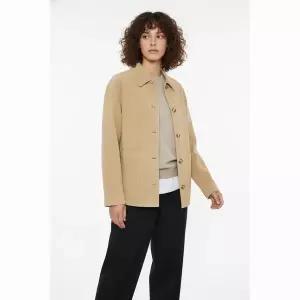 ZARA ZW 컬렉션 리미티드 에디션 스웨이드 가죽 재킷 - 브라운 241520