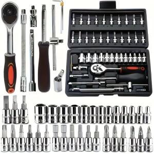 46Pieces/53 Car Master Tools Suit - 고급 도구 슈트 중고  바이크 오토바이 수리 Compact Portab