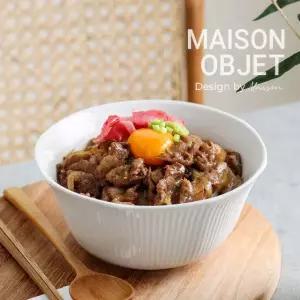 윤도자기 순백 화이트 도자기 면기 2P