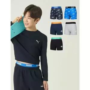 비밀특가 [푸마 바디웨어] 주니어 남아 액티브 코튼 드로즈 5종세트