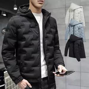 후드 경량패딩 숏 점퍼 방한 보온 겨울 자켓 남자 등산 골프 작업