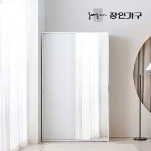 장인가구 코라 슬라이딩 거울 옷장 행거형 1200