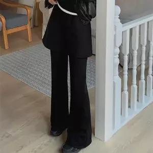 핫핑 [피로회복][레이어드팬츠] 제이나 특양면기모 밴딩 스커트팬츠