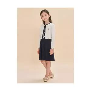 빈폴 BEANPOLE 키즈 골지 반소매 원피스카디건 세트 네이비 (BI4771G02R) BI4771G02R 227227