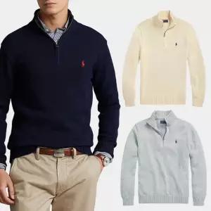 폴로 랄프로렌 클래식 코튼 쿼터 지퍼 스웨터