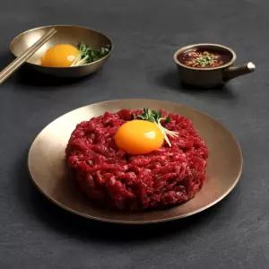 당일작업 마장동 1++ 투뿔 한우 육회 육사시미 뭉티기 200g