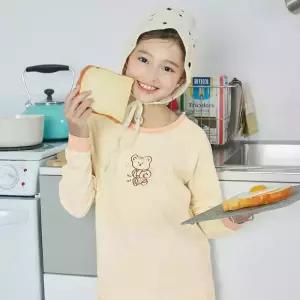 수아팜 여아 워킹 베어 코튼 긴팔 내의 세트