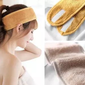 여성 세안 머리띠 세수 샤워 찍찍이 타올 헤어밴드 (WFK5S0J)