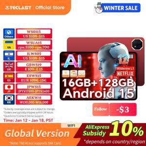 Teclast T60 AI 태블릿 12인치 2K 디스플레이 90Hz 올위너 A733 옥타코어 6GB(+10GB) 128GB 8000mAh 배터리