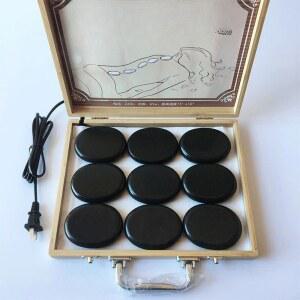 스톤 마사지 세트 전기 목욕탕 바디 에스테틱 찜질 사우나 돌찜질세트 8CM 전신