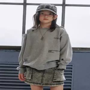 [대구백화점] [블루테일]멜란지그레이 어깨 트임 맨투맨(AAA2TS08MG )