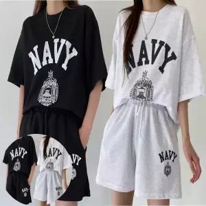 반팔셋업 여자 캠퍼스룩 여름 반바지 밴딩 추리닝 세트