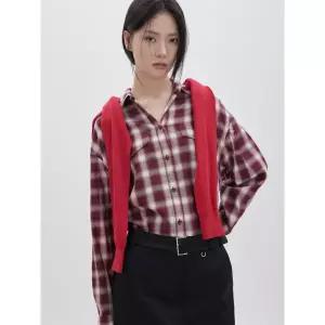 [롯데백화점]쥬크 볼륨 소매 체크 셔츠 Z261MSC003