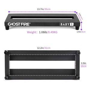 페달 보드 트레인 케이스 범용 OEM 소프트 효과 Ghost 포함 알루미늄 합금 미니 스튜디오 13.7 Fire 인치x5.5인치 기타