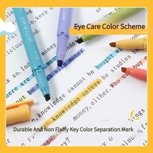 24/6 색상/상자 Morandi 레트로 양방향 형광펜 빈티지 펜 세트 학생 드로잉 마커 편지지