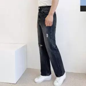 2L- SIN 1010M 남자빅사이즈 와이드레그 찢청데님