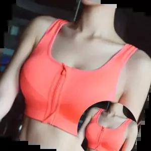 여자여름운동복 브라탑 스포츠웨어 앞지퍼 스크래치방지 길이조절