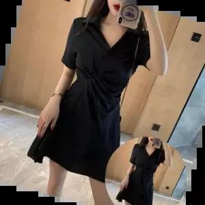 여자원피스 여성 오피스룩 출근룩 하객룩 심플 주름 라인 원피스