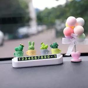 자동차 차꾸미기 선인장 시크릿 주차번호판 차량악세사리 주차연락처 차량용번호판 새차선물