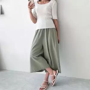 여성 봄 여름 와이드바지 8부 통바지 여자 여성바지 와이드 팬츠 마바지