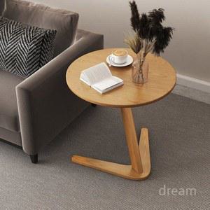 북유럽 빈티지 원목 원형 소파 원탁 책상 테이블 찻상 보조 접이식 색상 사이드협탁