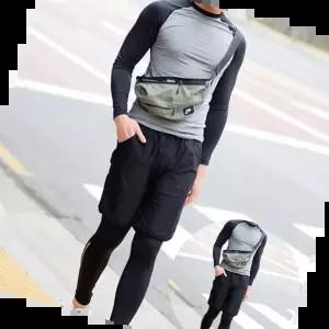 트레이닝티셔츠 남자 래쉬가드 긴팔티 반바지 레깅스 비치웨어3종세트