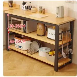 전자렌지 선반 철제 조리대 색상 수납형 주방 식탁 3단