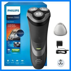 필립스 전기 면도기 3000 시리즈 S3560 트리머 포함 습식 및 건식 사용 가능 네덜란드에서 생산