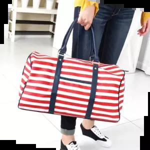 여행숄더백 보스톤백 스트라이프 캐주얼 여행 가방 빅백 크로스