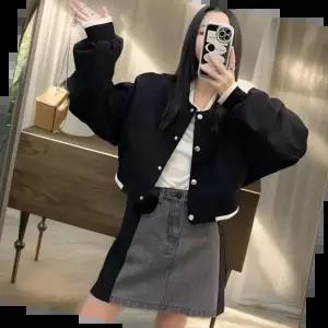 가을아우터 여자 블루종 크롭 항공점퍼 간절기 아우터 바시티자켓