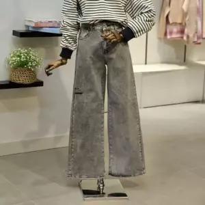 [대구백화점][반에이크]일자통 데미지 데님팬츠(VB52DLM202W)