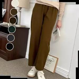 여자통바지 가을 겨울 코듀로이 여성 골덴 일자 무지 심플 통바지