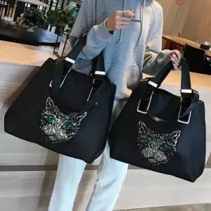 G125550 고양이 스팽글 빅 쇼퍼백 숄더백