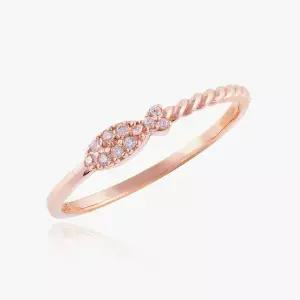 [엘렌쥬얼리]14K 타이니 큐빅 물고기 미스 링 금 반지