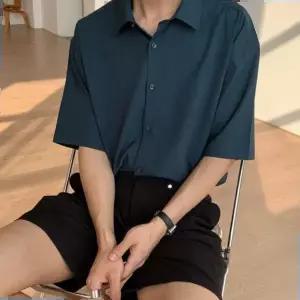 남자 오버핏 쿨 반팔 셔츠 HH-C29