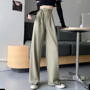 밴딩바지 여성 베이직 하이웨스트 허리끈 핀턱 슬랙스 롱팬츠