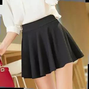 검정치마미니스커트 여자 키작녀 데이트 룩 검정 레이어드 치마 바지 코디