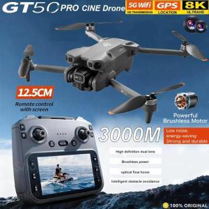 NEW GT50 PRO RC 드론 8K HD 듀얼 카메라 WiFi GPS 20분 비행 항공 촬영 쿼드콥터 원격 제어 UAV 소년 장난