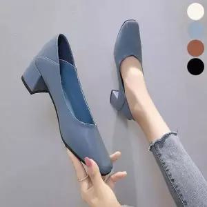 정장 앞코 여자 펌프스 하이힐 펌프스힐 스틸레토 가죽슬링백 미들힐 신발 구두 낮은굽 면접구두 사각