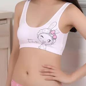 토순이 캐릭터 노와이어 주니어 스포츠 브라 브라탑