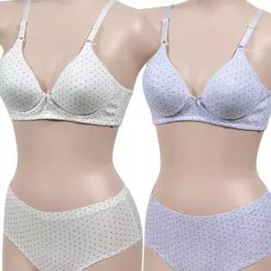 고아라 노와이어 A컵 브라팬티세트 폴카도트 브라렛