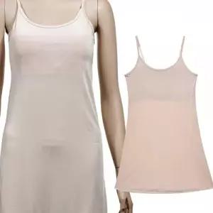 스킨센스 끈조절 슬립 원피스 인견 캡내장 여성 잠옷