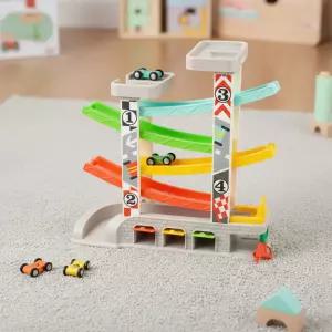 탑브라이트 주차장 레이싱 트랙 미니카 자동차 경주놀이 지그재그 레일 주차타워 스피드게임