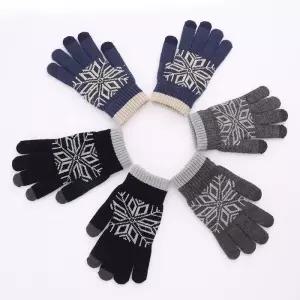 스마트폰터치장갑 스마트폰장갑 여자스마트폰장갑 자카드 눈꽃 터치 장갑