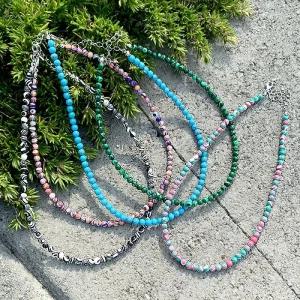 [핸드메이드] 5종 마블 미니볼 목걸이