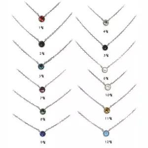 [스와로브스키] [실버] 데일리 탄생석 목걸이